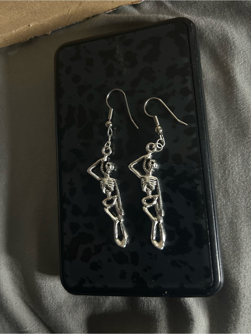 Silver Skeleton Dangle Earrings - Women Jewelry